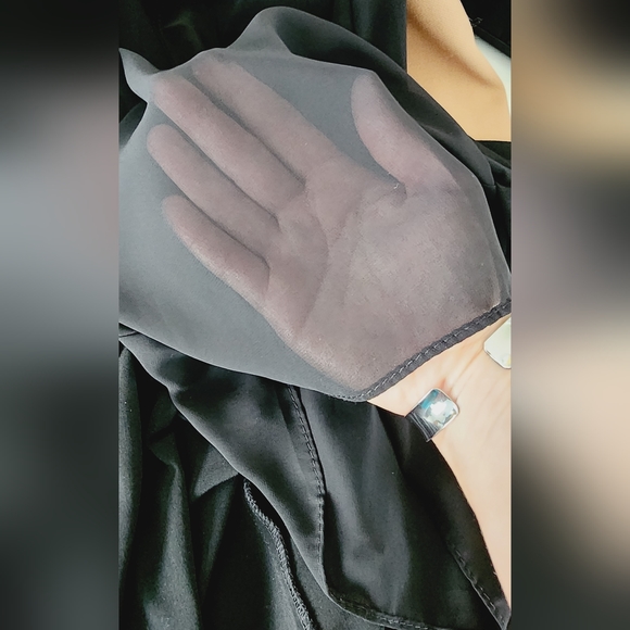 [18] Joseph Ribkoff Black Wide Leg Pant with Sheer Front Panel - Picture 11 of 13